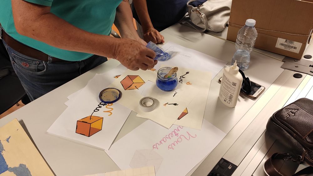 Últimos retoques del pañuelo