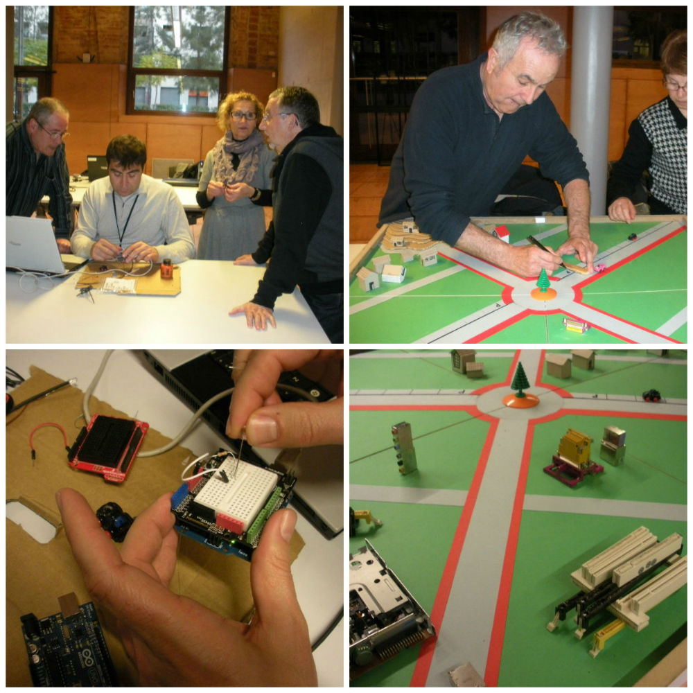 Construyendo las farolas